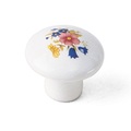 Laurey 1 3/8" Porcelain Knob, Bouquet Design 1442